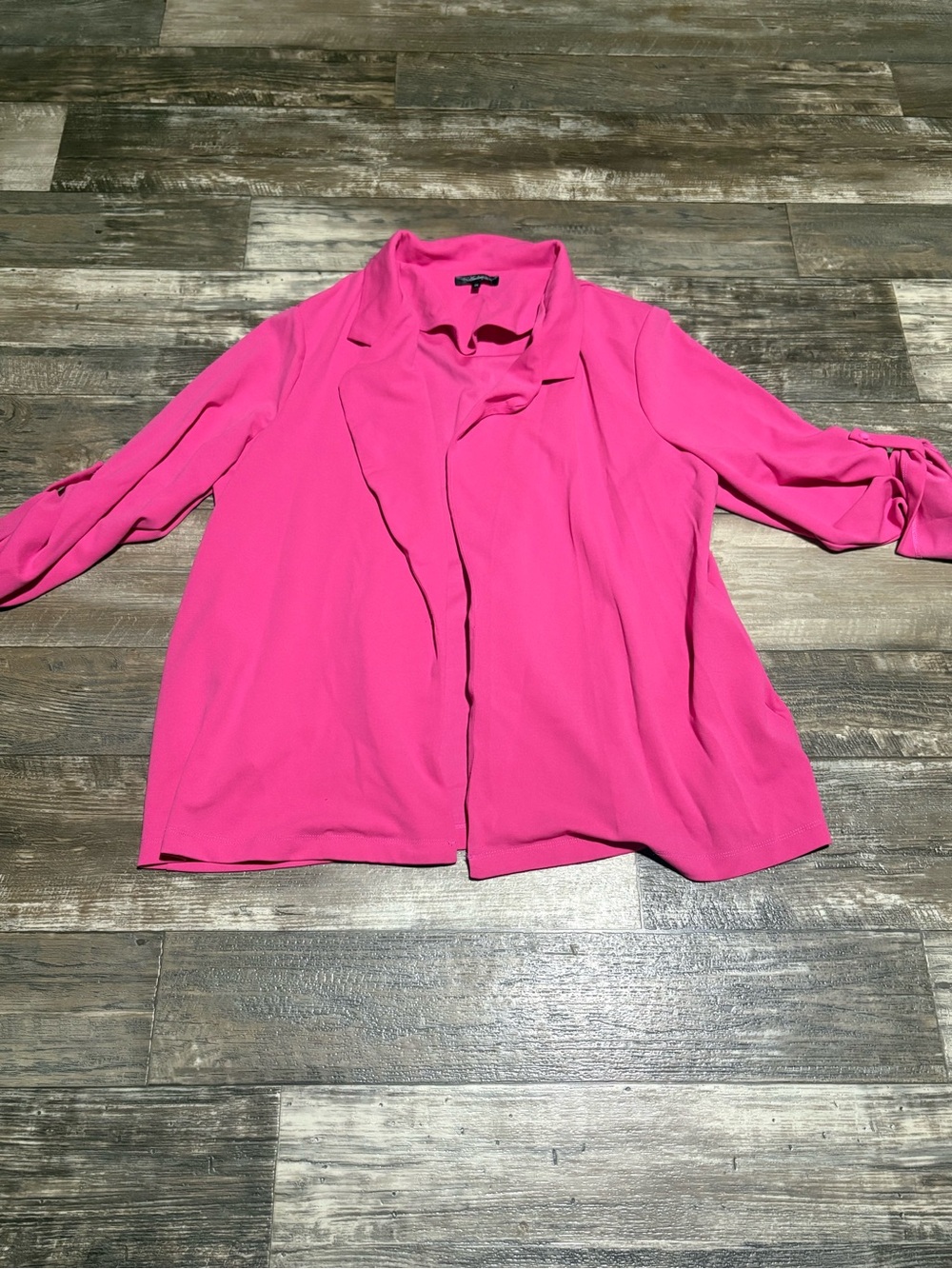 ANDREE BY UNIT Fuchsia Open-Front Blazer